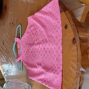 Lilly Pulitzer Rayanne Pink Lace Tank Top